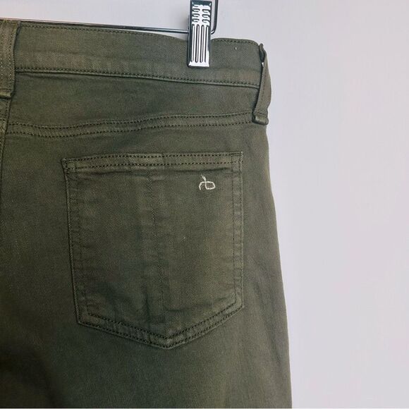 $275 RAG & BONE Olive Green Skinny Jeans Boho Western Festival Slim Designer 28 - Picture 11 of 12